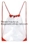 Clear Cinch Bags Traveling Sport Bags,Backpack with Front Zipper Mesh Pocket