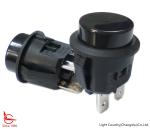 Taiwan Light Country Round Push Button Switch, LC210, Φ20, ON-OFF, Black, 10A