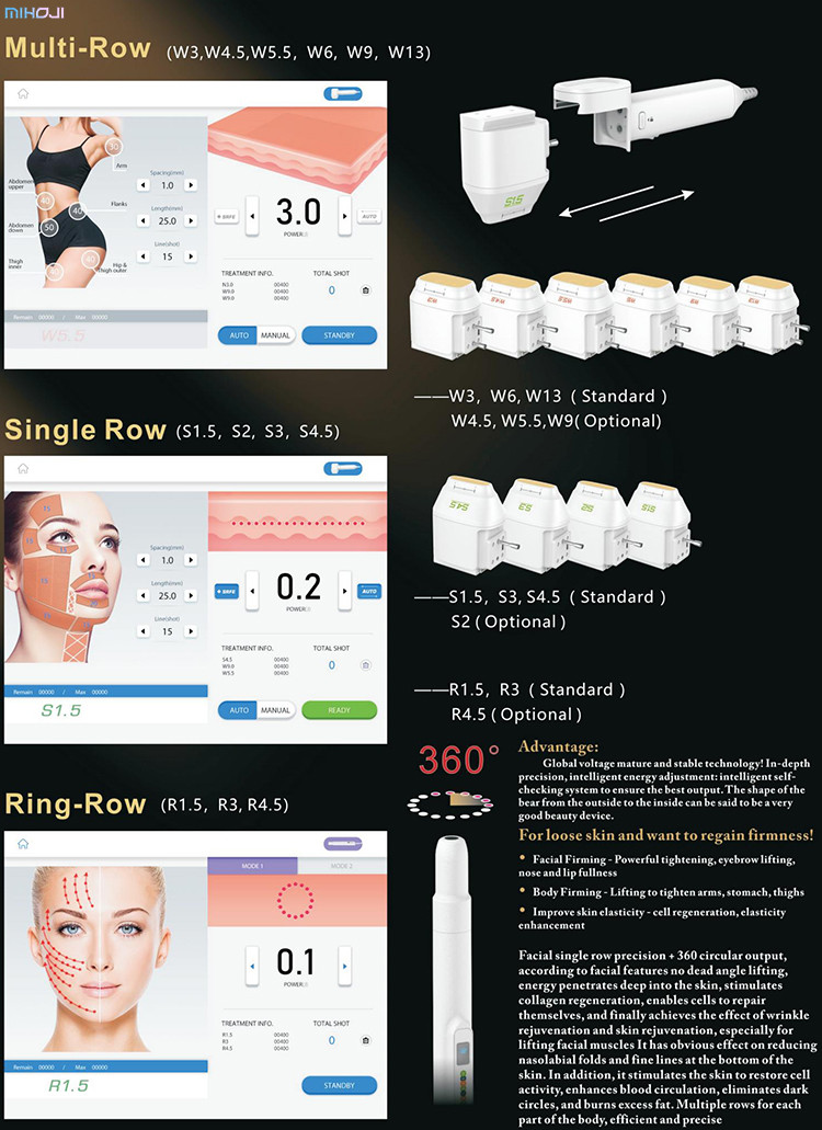 8D Movable Hifu Face Lifting Machine Skin Rejuvenation For Commercial use