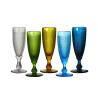 Buy cheap Solid Colored 20cm Lead Free Champagne Glasses 170ml Embossed Flute Glasses from wholesalers