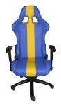Black And White Adjustable Racing Seat Office Chair With Metal Frame