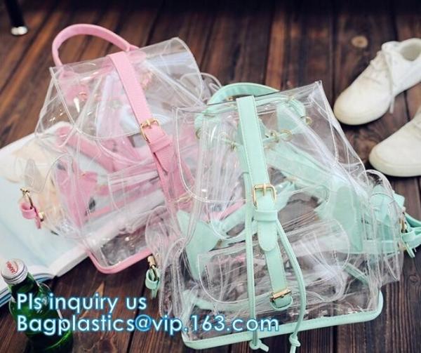Buy cheap backpack wholesale with padded straps, Promotional Transparent PVC School Backpack with Customized Logo Clear Children B from wholesalers