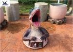 Funny Dinosaur Trash Can Custom Fiberglass Statues For Amusement Park /