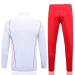 White Football Training Tracksuit Long Drawstring Soccer Training Wear