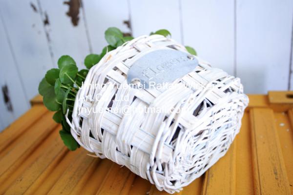 Buy cheap 2016 new style wicker garden baskets round shape willow garden plants basket wood piece from wholesalers
