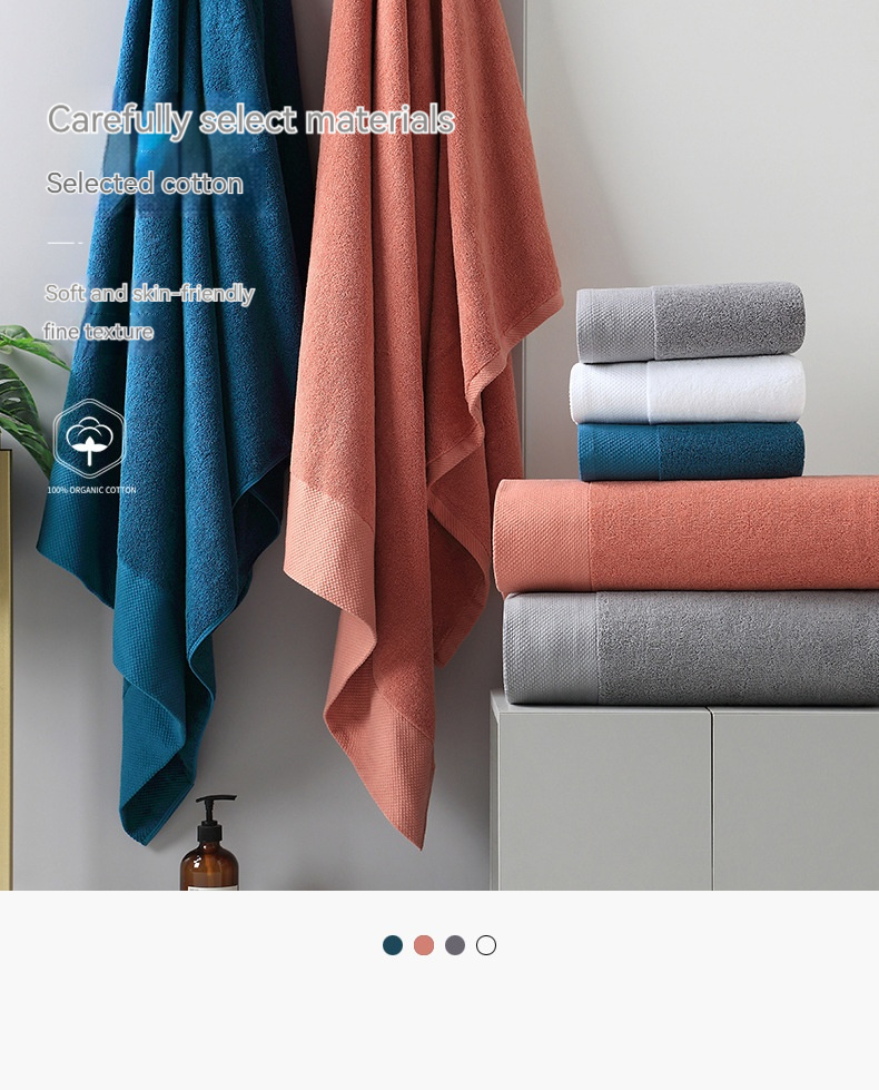 Customized Polyester/Cotton Luxury Hotel Embroidery Bath Towel Set for Super Absorbency
