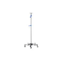 Buy cheap Mobile Stainless Steel IV Poles With Five Leg Base Four Hooks product