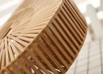 Ins Popular Women Charcoal Rattan Bamboo Clutch Bag , Open Closure Bamboo
