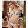 Buy cheap Sponge Free Ladies Underwear Sets Transparent Sexy Lace Bra Set Female from wholesalers