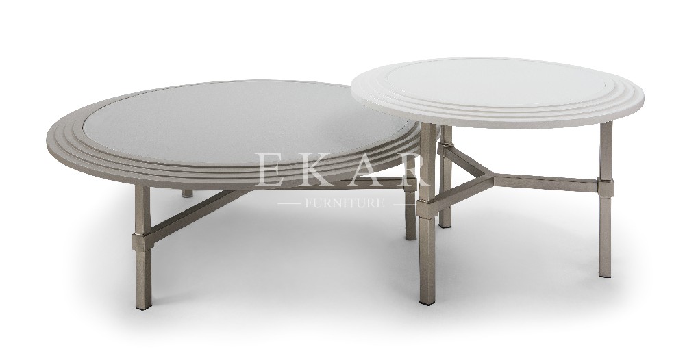 Modern Tea Chat Stainless Steel Legs Coffee Table ZZ-ZC13657A
