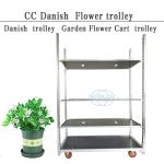Plywood Folding 4 Wheel Danish Trolley Logistics Flower Fast Turnover Trolley