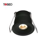 Black Aluminium 3.3W 43Mm 220V Mini Downlight LED Cabinet Light