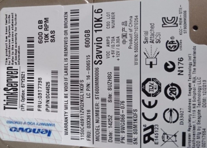 ST600MM0006 600G Server Hard Disk 7YX58 2.5inch 10K SAS Interface In Stock