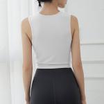 Sexy Sleeveless Yoga Sports Bras Ultra Feminine Front Wrap Detail Tank Crop Tops