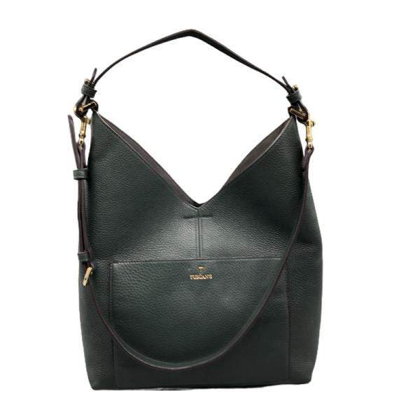Buy cheap Women Genuine Leather Dark Green Wooden Bucket Bag from wholesalers