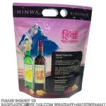 OEM Aluminum Foil Biodegradable 1.5L 3L 5L 10L Wine Drinking Stand Up With Valve