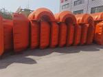 Orange HDPE Pipe Floater For Environmental Dredging Sediment Removal Solutions