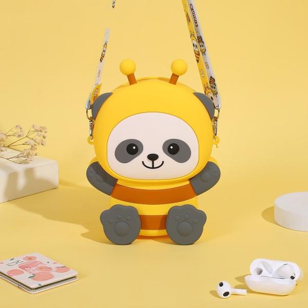 Buy cheap Cartoon Bee Silicone Coin Bag Makeup Bag Crossbody Shoulder Bag Handbag For Kids Pencil Pouch Case School Supplies from wholesalers