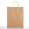 Buy cheap Rectangle Brown Bags With Handles , Kraft Paper Tote Bag For Food from wholesalers