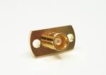 2 Hole Flange Panel Mount MCX RF Connector 50Ω Impedance Straight Type