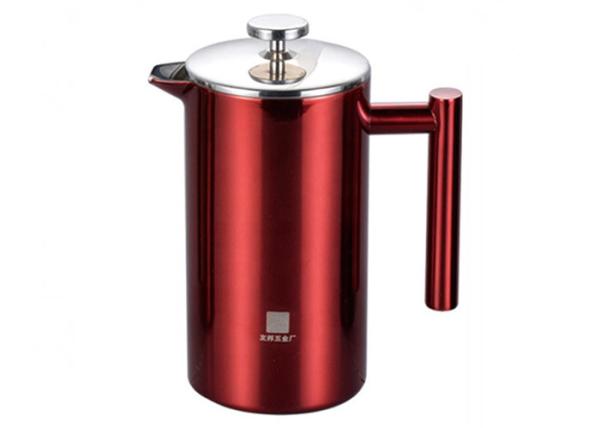 Buy cheap 1000ml 34oz Red Color Paint Double Wall Stainless Steel French Press With Extra Filters from wholesalers