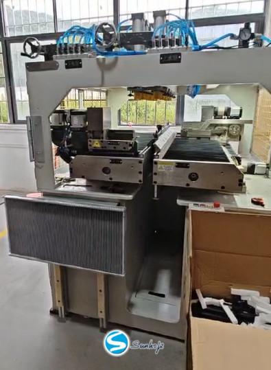 Buy cheap Customizable Workstation 2 Radiator Making Machine For Blue / White Color from wholesalers