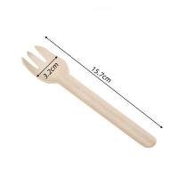 Buy cheap 100Pcs Eco Disposable Bagasse Cutlery Natural Biodegradable Forks Bulk product