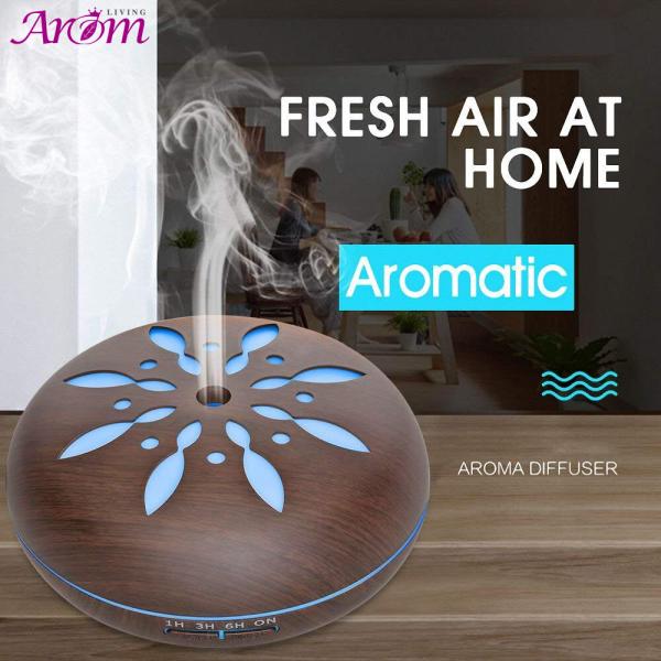 Buy cheap 500ml Electric Aroma Diffuser wood Ultrasonic Air Humidifier cool Mist Aromatherapy for home from wholesalers