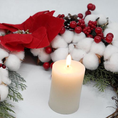 Buy cheap Long Burning Pure Beeswax Candles OEM ODM White Beeswax Pillar Candles from wholesalers