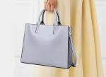 Three sizes PU leather tote one-shouldered crossbody custom logo women's handbag