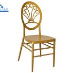 Luxury Gold Metal Party Tent Accessories Banquet Chair With Cushion For Wedding