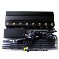 Buy cheap 20w 8 Channels High Power Desktop Cellphone Jammer Blocker Indoor GPS/WiFi/315 product
