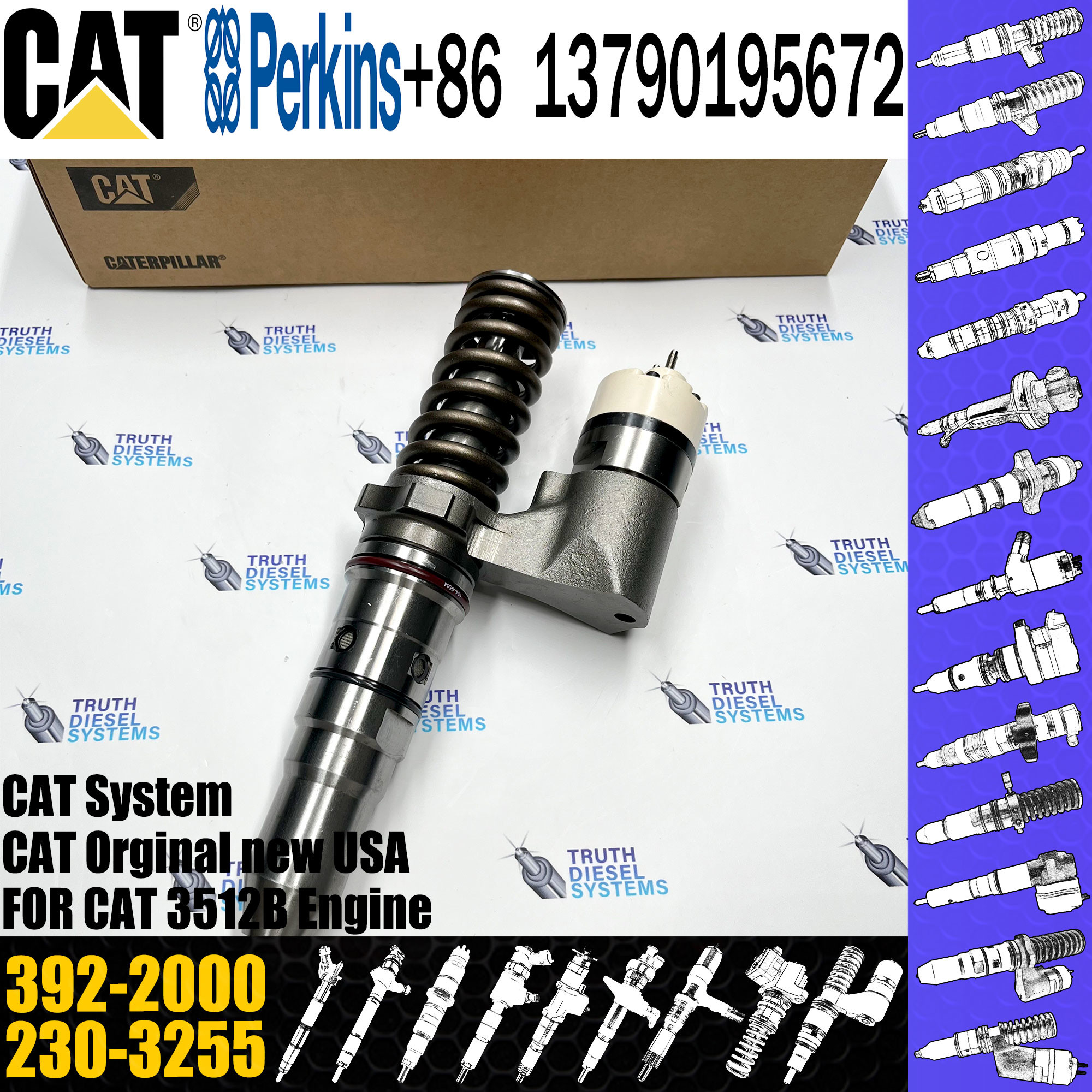 Fuel Injector Assembly 389-1969 392-2000 379-0509 386-1771 10R-3255 386-1754 386-1758