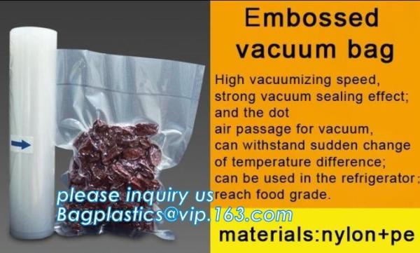 Buy cheap Embossing Plastic Vacuum Packing Pouch Embossed Food Vacuum Sealing Storage Bag Rolls Kitchen Vacuum Storage Embossed He from wholesalers