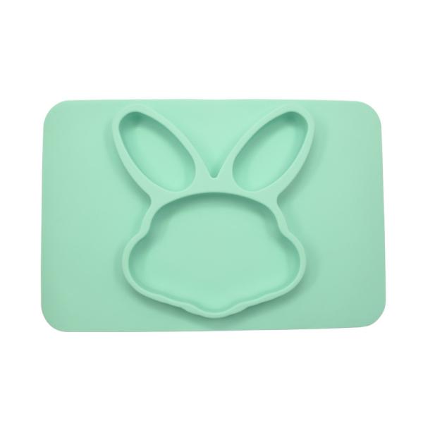 Buy cheap Non Slip Lovely Animal Design BPS Free Baby Silicone Plate Mint Purple Grey from wholesalers
