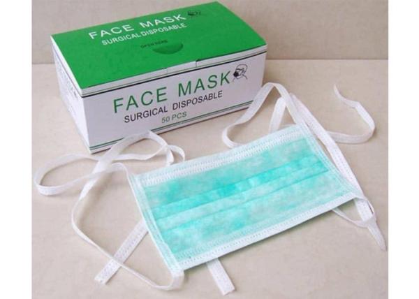 Buy cheap 3 Layer Disposable Breathing Mask / Non Woven Surgical Mask With Ties from wholesalers