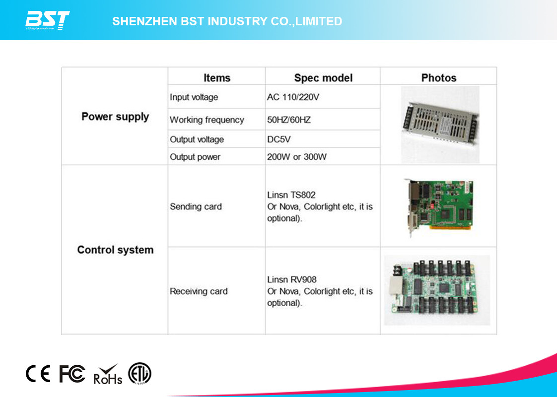 1/8 Scan P6 SMD3528 RGB 16bit Indoor Advertising Led Display 2000 Cd/M2