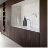 Buy cheap Custom Aluminum Simple Wood Veneer Wall Cabinet Kitchen Modern 304 Stainless Steel Kitchen Cabinet With Island from wholesalers