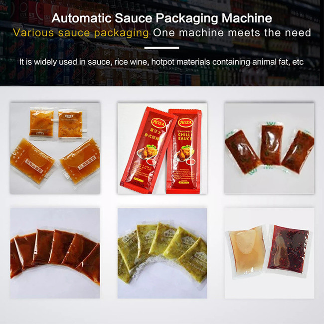 Automatic Metering Semi Liquid Paste Packaging Machine 4 Side Seal Sachet