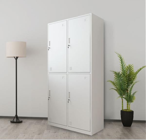 Buy cheap Modern 4 Door Double Tiers Staff Room Lockers Fully Assembled from wholesalers