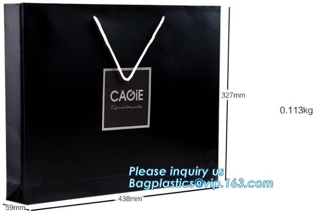 tea brown paper bag with logo print eco friendly With Ribbon Handles wine packaging offset bags,Decorative Paper Bags wi