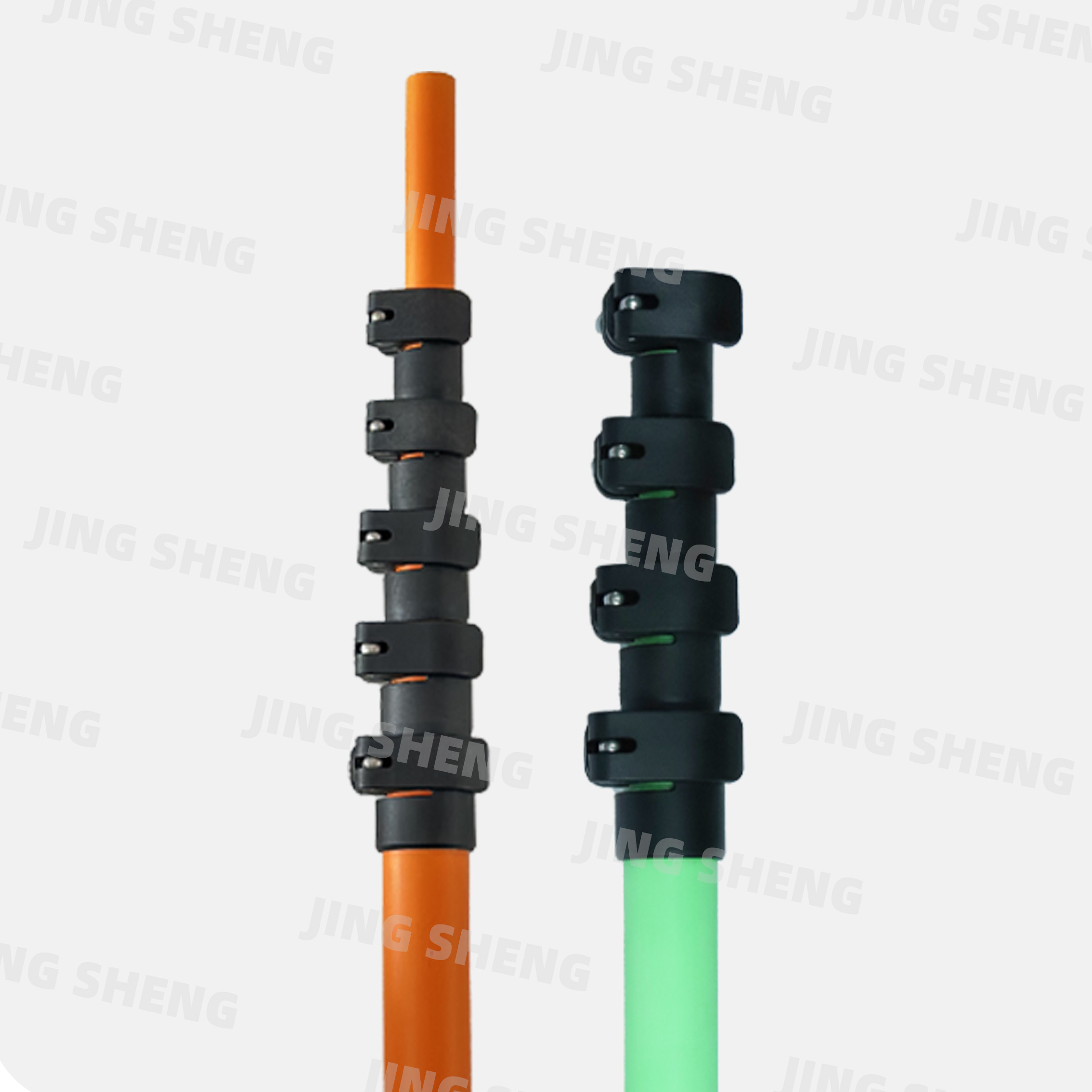 7-50ft V3 Clamp Carbon Fiber Telescopic Pole Fiberglass Reinforced For Surveying