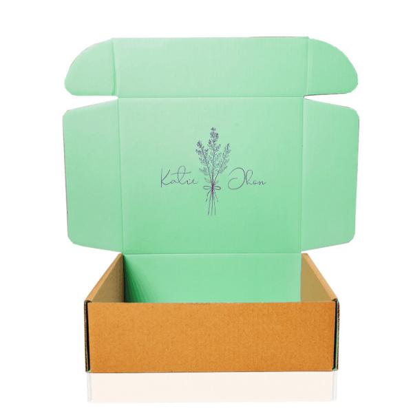 Buy cheap Corrugated Board Packaging Shipping Gift Boxes Green Mailer Box With Logo from wholesalers