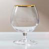 Buy cheap Clear Gold Rim Glass Drinking Goblets 415ml Crystal Cognac Glasses Lead Free from wholesalers