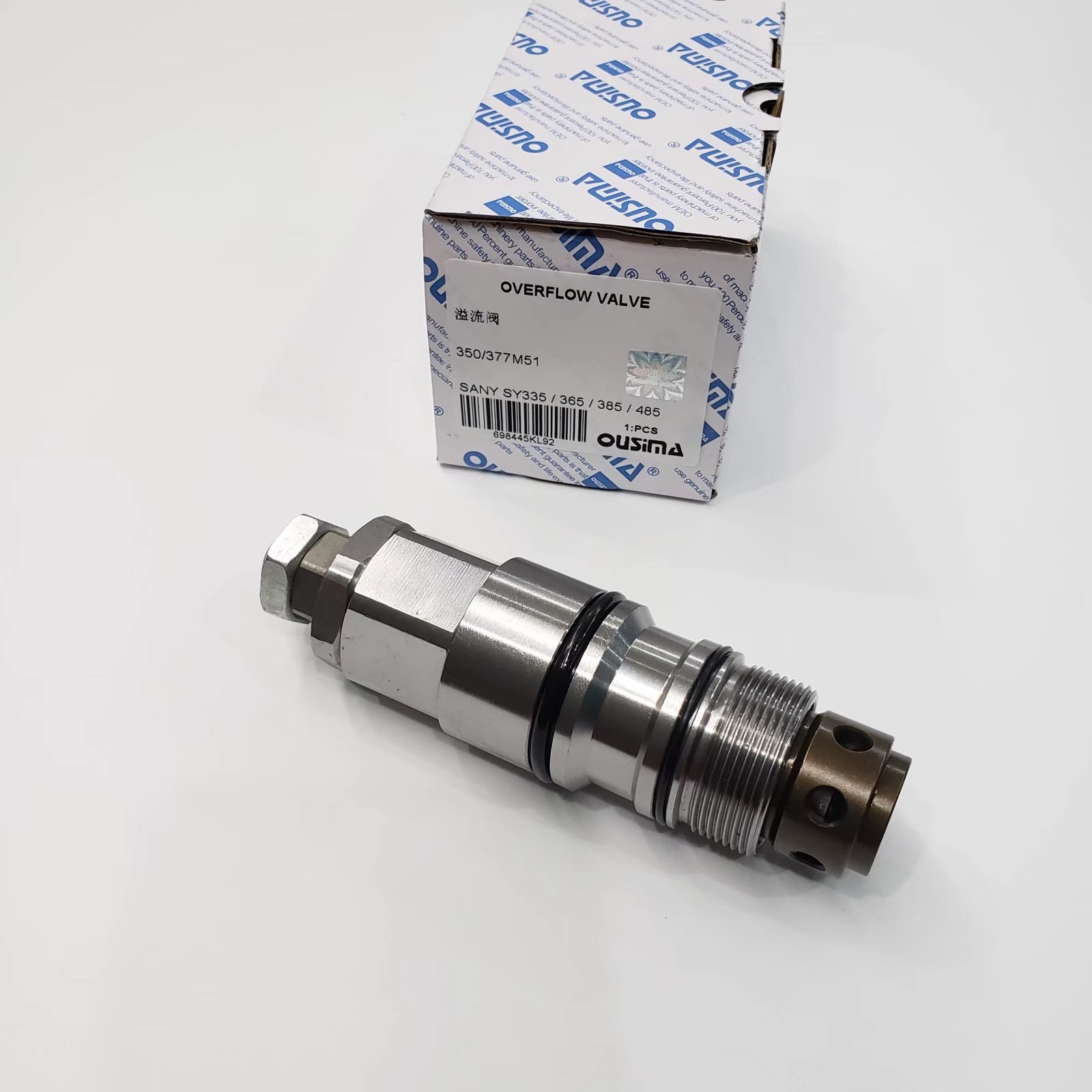 Sany Hydraulic Pressure Relief Valve 377M51 For SANY SY335 SY365 SY385 SY485