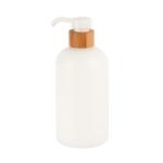 Natural Bamboo Long Nozzle Lotion Pump 200ml 250ml 300ml 500ml Round Shoulder