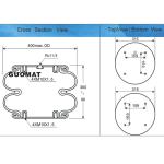 Buy cheap 400mm Max.OD Double Convoluted Industrial Air Springs JBF300/255-2 4pcs M10 For Coal Mining Equipment from wholesalers