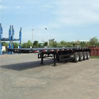 Buy cheap 4 Axle 48 Foot Flat Deck Container Flatbed Semi Trailer with Airbag Suspension product