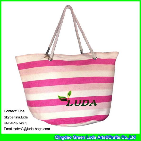 Buy cheap LUDA striped carrier beach bag fashion large paper straw tote bag from wholesalers