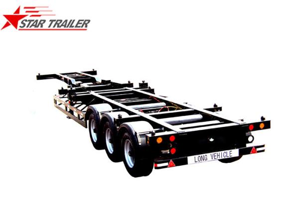 Buy cheap 40 Foot Skeletal 3 Axles Container Semi Trailer For Transport , Empty Wharf Containers from wholesalers